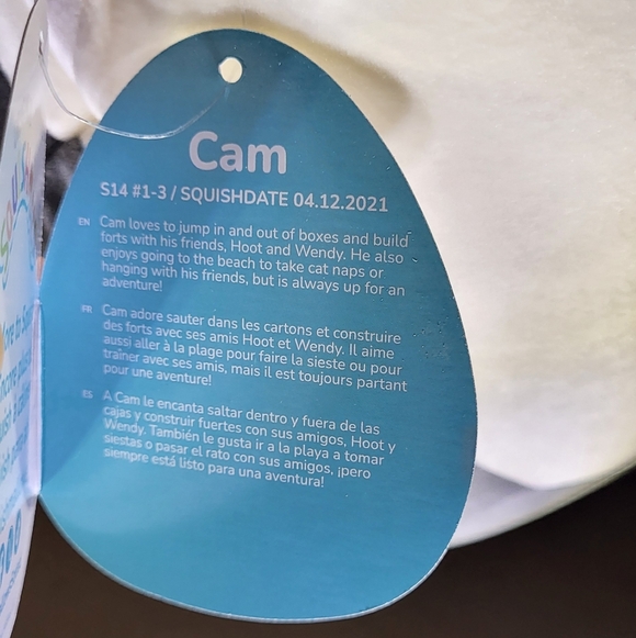 Squishmallows NWT Original 14-Inch Cam the Calico Cat Jazwares Plush Toy 2021 - Picture 6 of 9